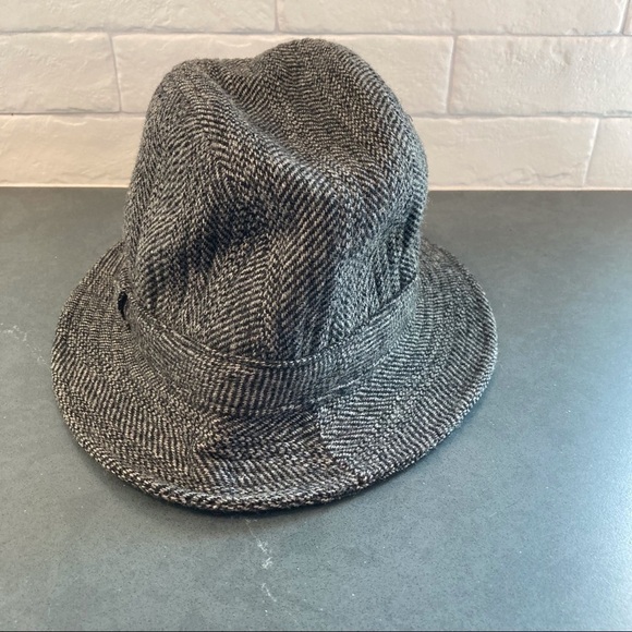 Vintage Pendleton sz Large wool fedora herringbone pattern - Picture 3 of 10